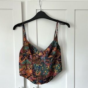 Urban Outfitters Multicolor Patterned Crop Top